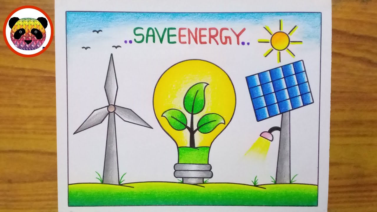 Save Energy Drawing / Energy Conservation Day Poster Drawing / Save Energy Save Earth Drawing Easy