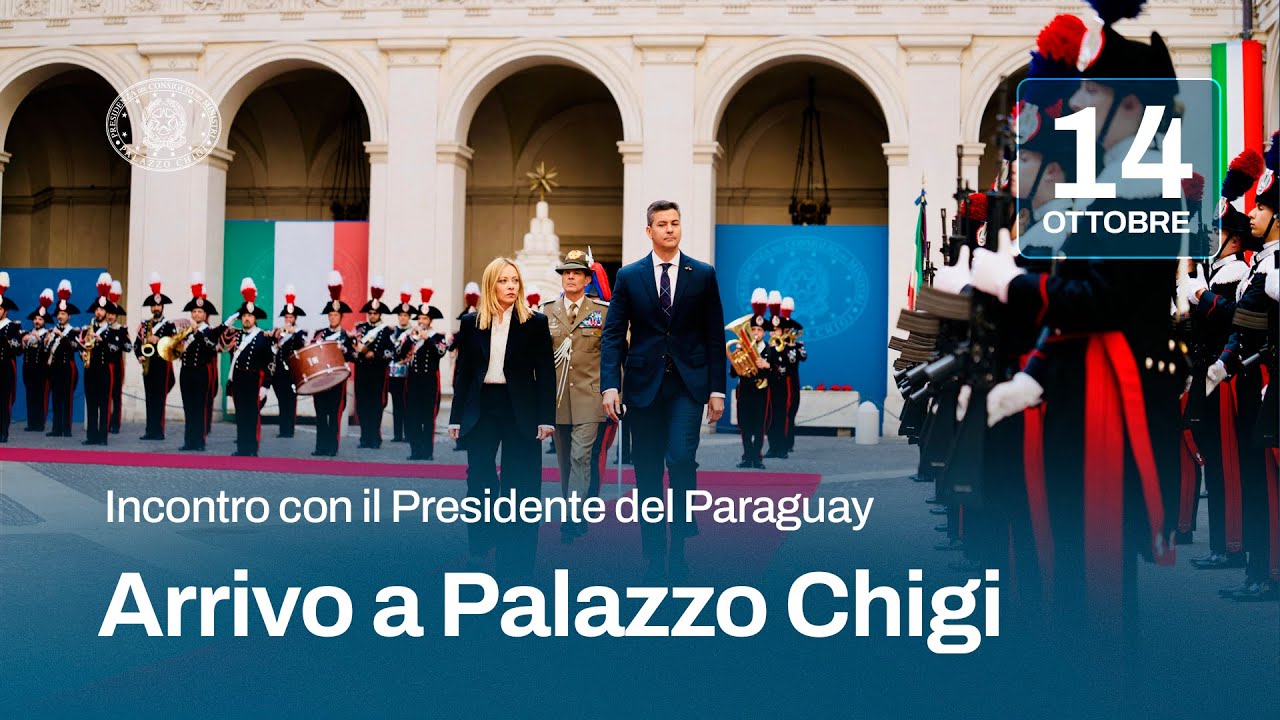 Il Presidente Meloni incontra il Presidente del Paraguay Santiago Peña Palacios