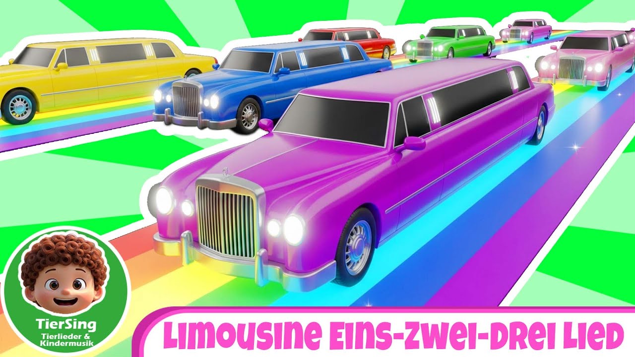 🚘 Limousine Eins-Zwei-Drei Lied | Zählen & Fahrzeuge lernen 🎵 TierSing – Kinderlieder & Lernlieder
