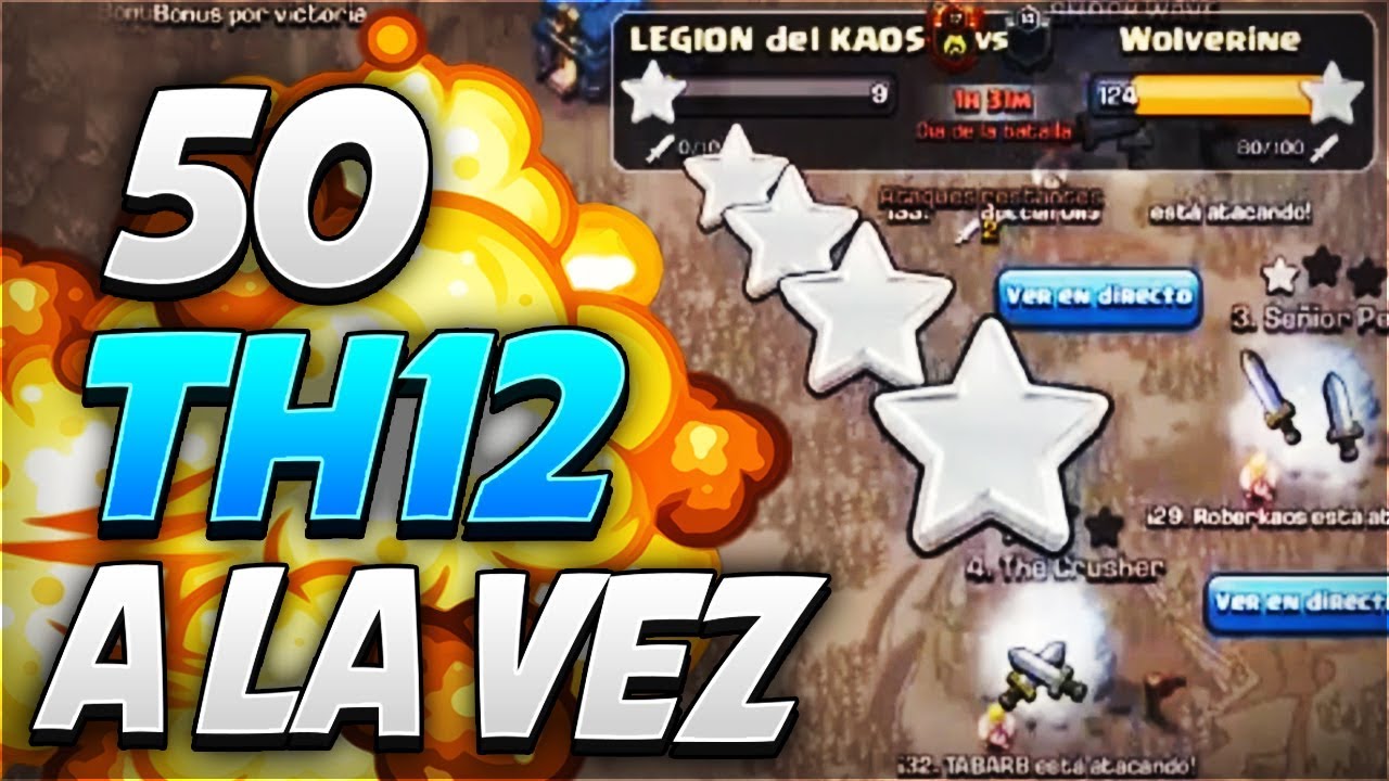 Ganan la Guerra al FINAL Atacando 50 TH12 a la Vez | Lluvia de estrellas en Legión del Kaos