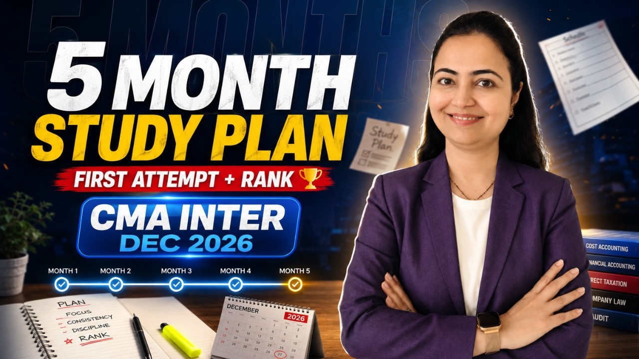 CMA INTER | 5-Month Study Planner to Pass on Your First Attempt & Rank | Dec 2026 | CA CS Preeti ...