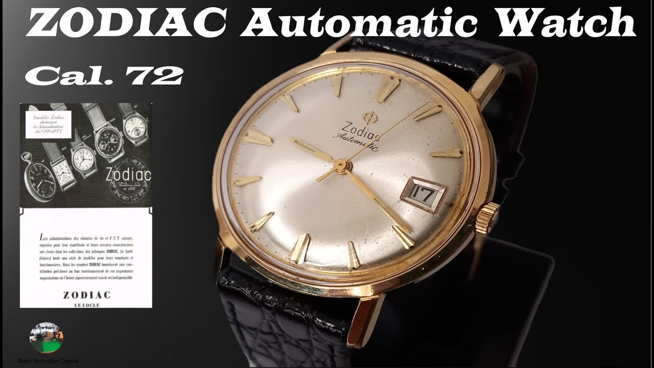 Vintage 60s Zodiac Automatic Watch Cal 72 Service