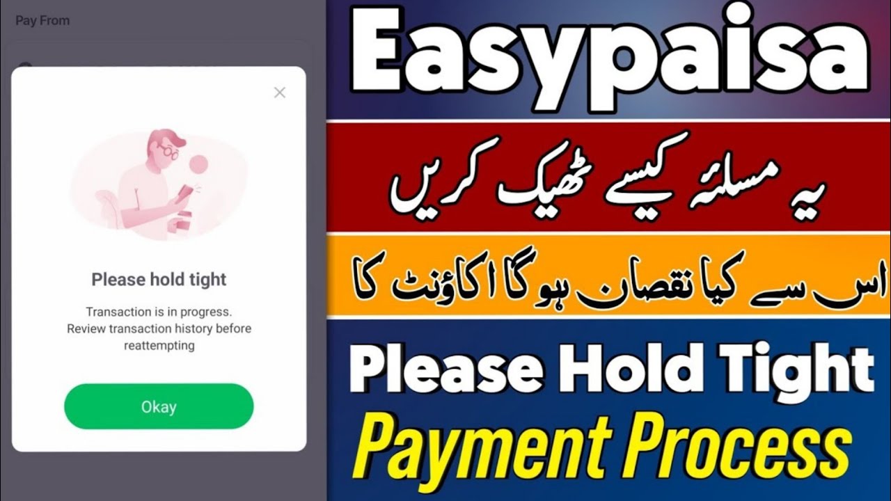 Please hold Tight | Easypaisa Transaction is in Progress Problem Solution | transaction reattempting