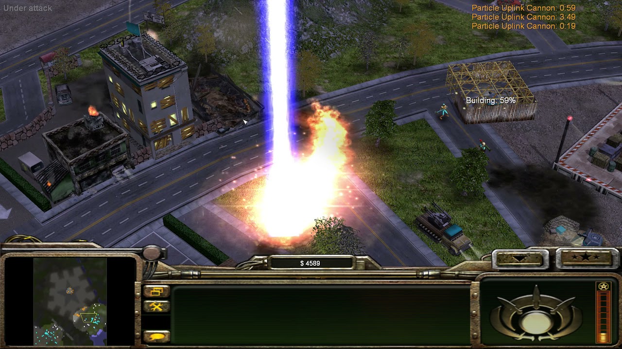 General Juhziz vs General Townes LASER Command and Conquer Generals Zero Hour HARD DIFFICULTY