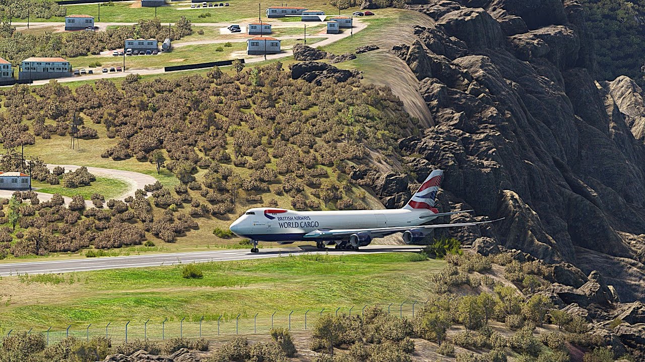 Unbelievable! British Airways Boeing 747 Battles Strong Crosswind at Short Runway