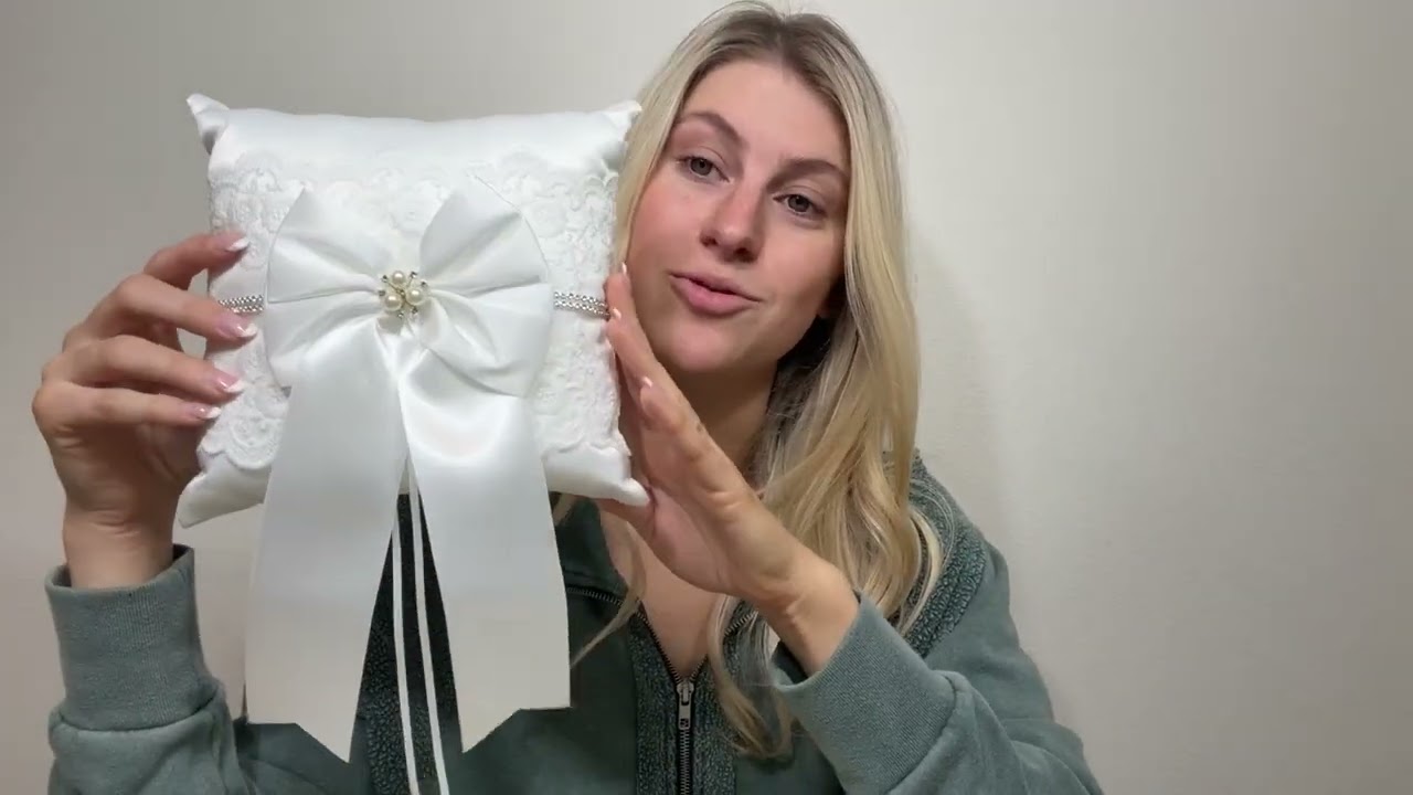 iKeep Wedding Ring Bearer Pillow, Ceremony Ring Holder for Flower Boy or Girl Review
