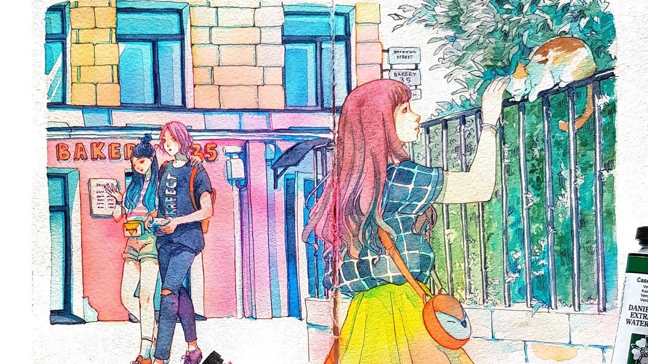 SECOND TIME - Watercolor Illustration