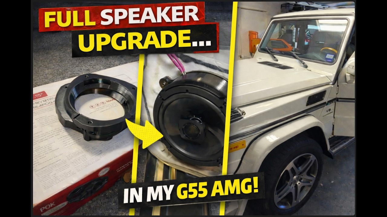 My G55 AMG Sound System Was Terrible - G-Wagon Speaker Install Polk Audio + 3D Printed Adapters