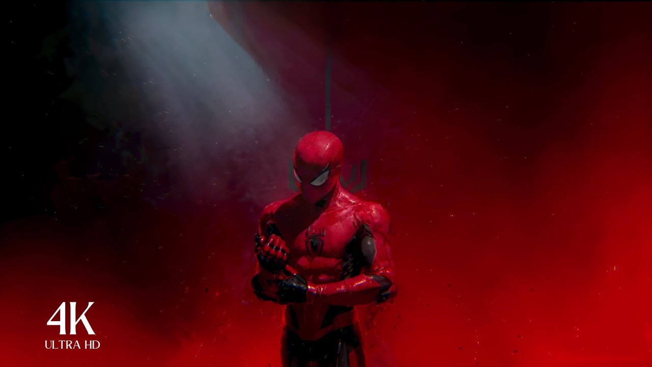 Spider-Man Red Smoke Dark Aesthetic 4K Live Wallpaper 🕷️🔴