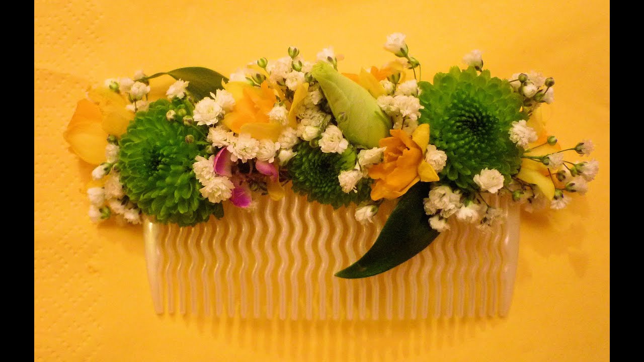 DIY Valentin / Tocado o peineta de flores naturales