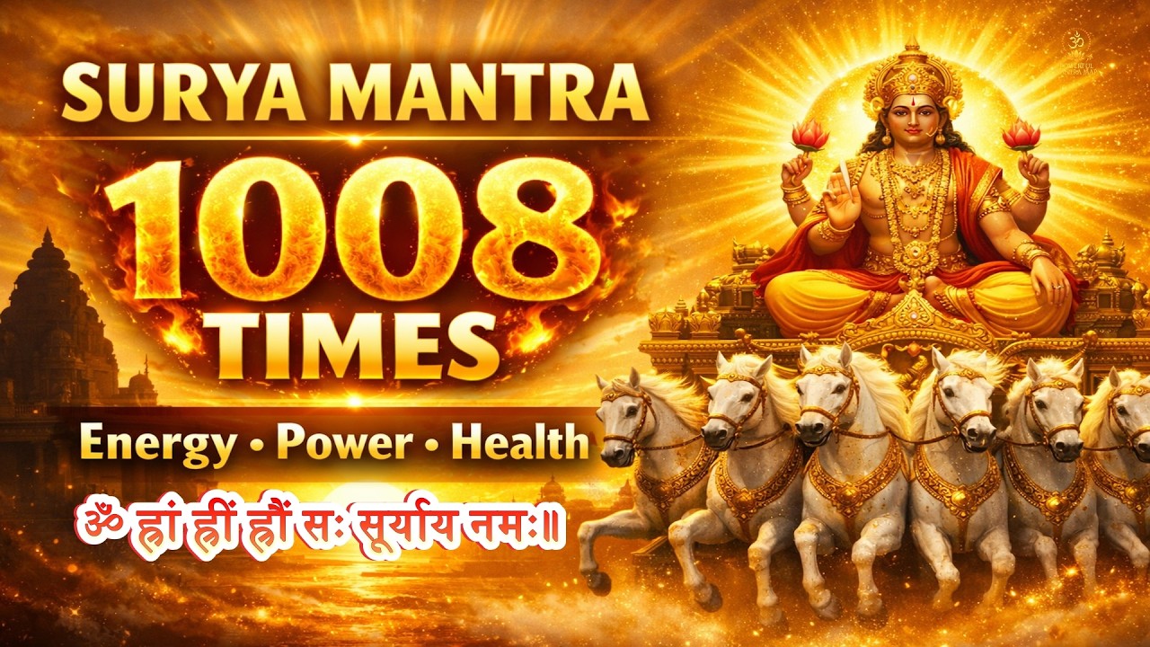 🌞 ॐ ह्रां ह्रीं ह्रौं सः सूर्याय नमः | Beej Mantra| Most Powerful Surya Mantra for Health & Success