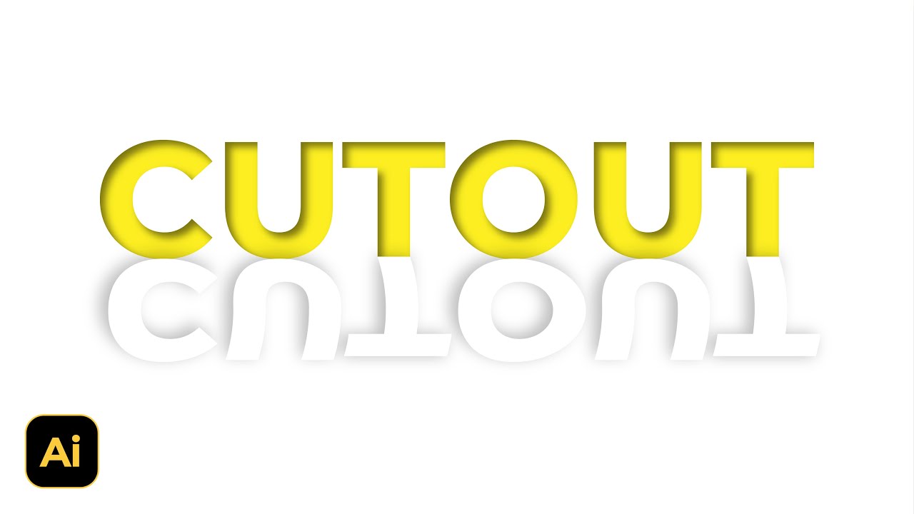 Try this, Simple Cutout Text Effect Design | Adobe Illustrator Tutorials