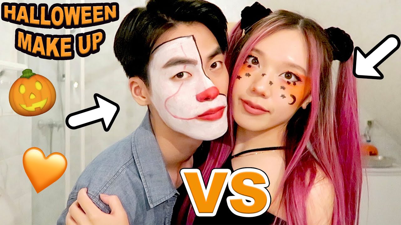 LAST MINUTE Halloween Make up BFF BATTLE ⚡️aesthetic/pinterest Ideen