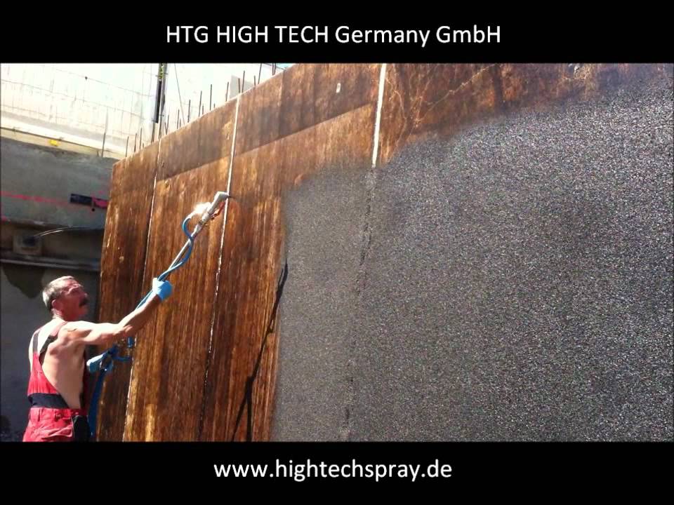 Spritzen von 1K / 2K Dickbeschichtung weber.tec 915 mit Peristaltikpumpe HighPumpM8