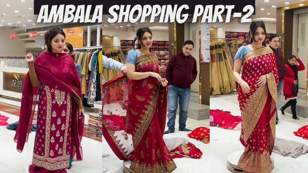 BEST SAREE COLLECTION |AMBALA SAREE SHOPPING | POOJA SAREES | PART 2 #shoppingvlog #sareeshopping