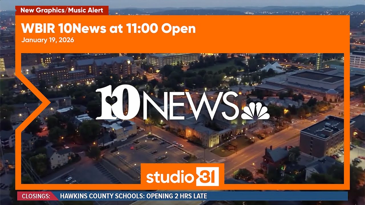 WBIR 10News at 11:00 Open, 1/28/2026 (New Graphics/Music)