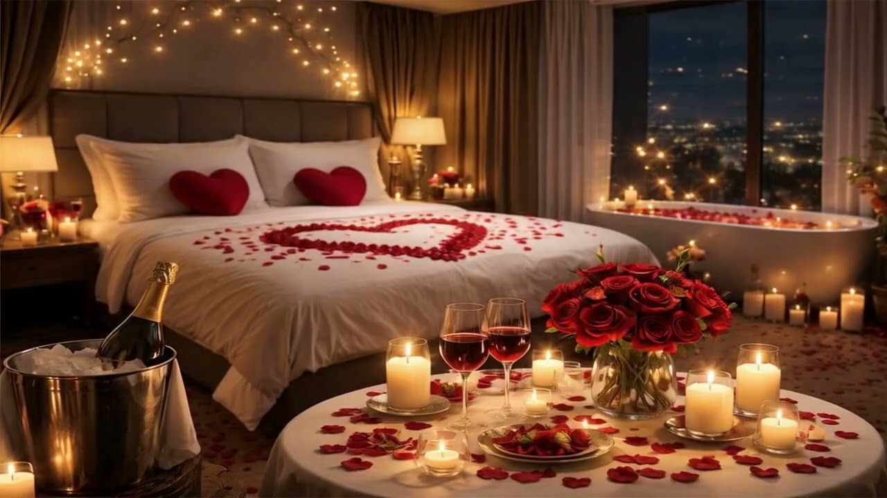 Cozy Fireplace & Romantic Bedroom D&eacute;cor Valentine's Day 2026 Special