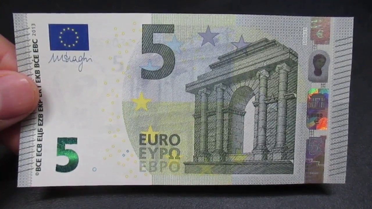 Banconota 5 Euro Serie Europa BCE EU