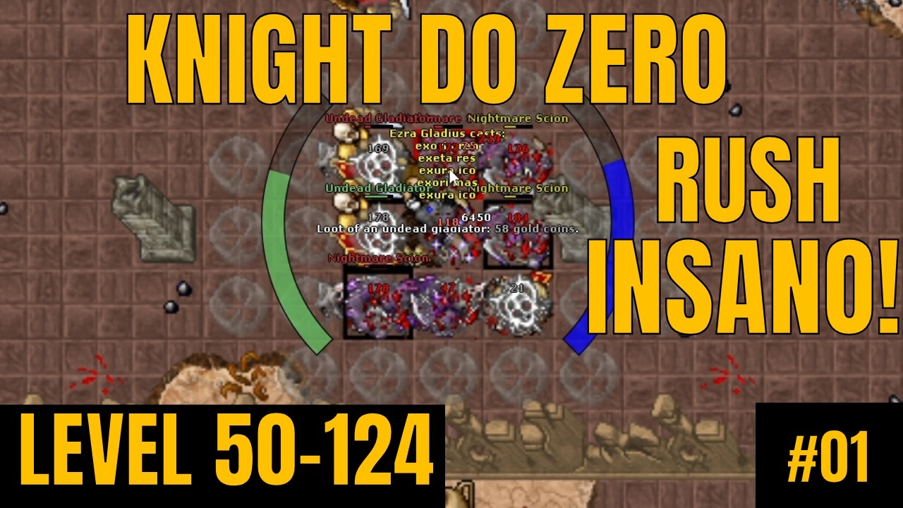 ONDE UPAR KNIGHT LEVEL 50 AO 100 NO TIBIA EM 2026 - EK DO ZERO #01