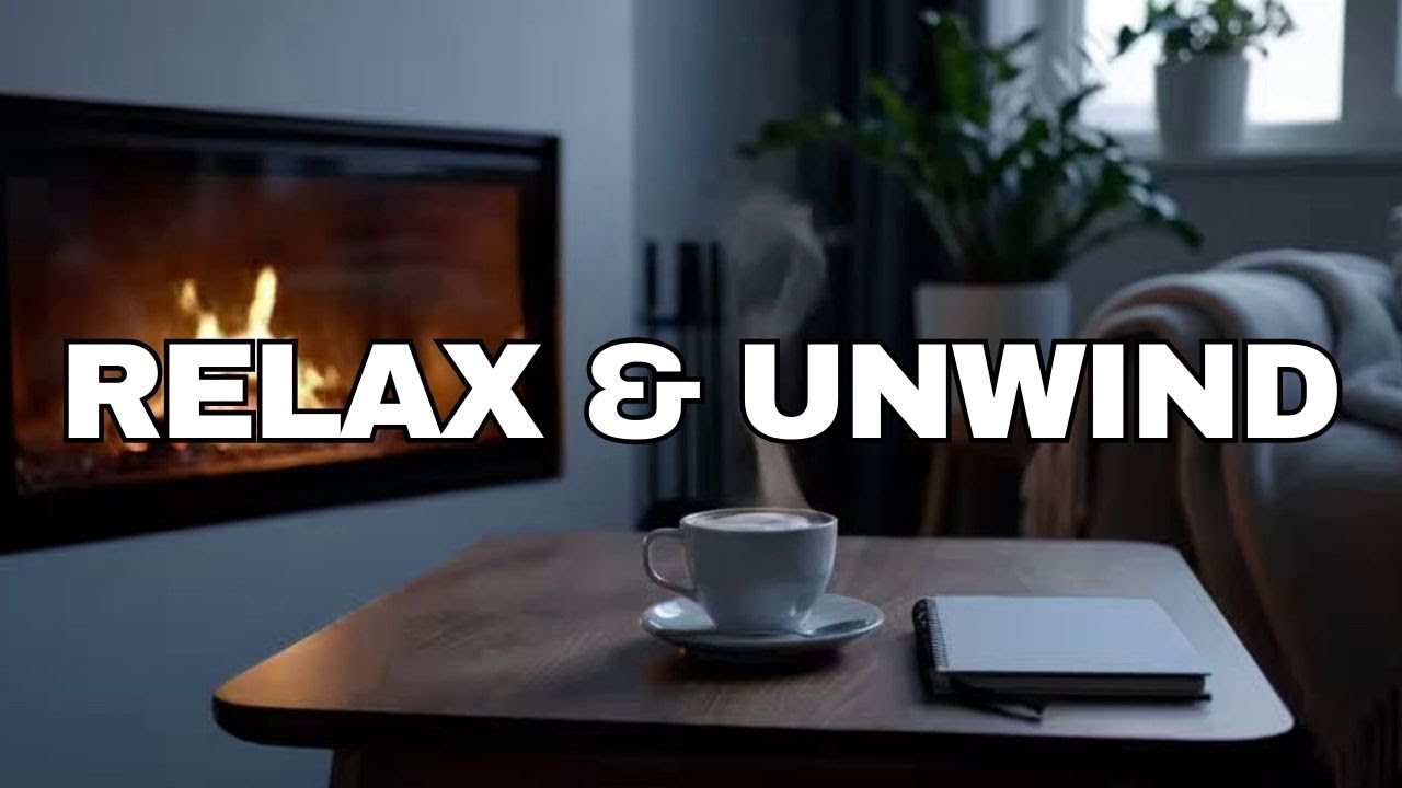 Cozy Café Firelight ☕🔥 Calm Night Atmosphere for Relaxation & Sleep