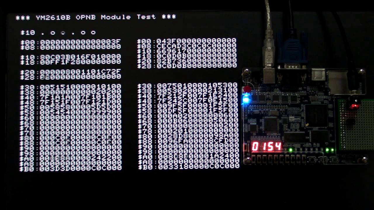 YM2610 互換のFM音源を作って DE0 に載せてみた。
