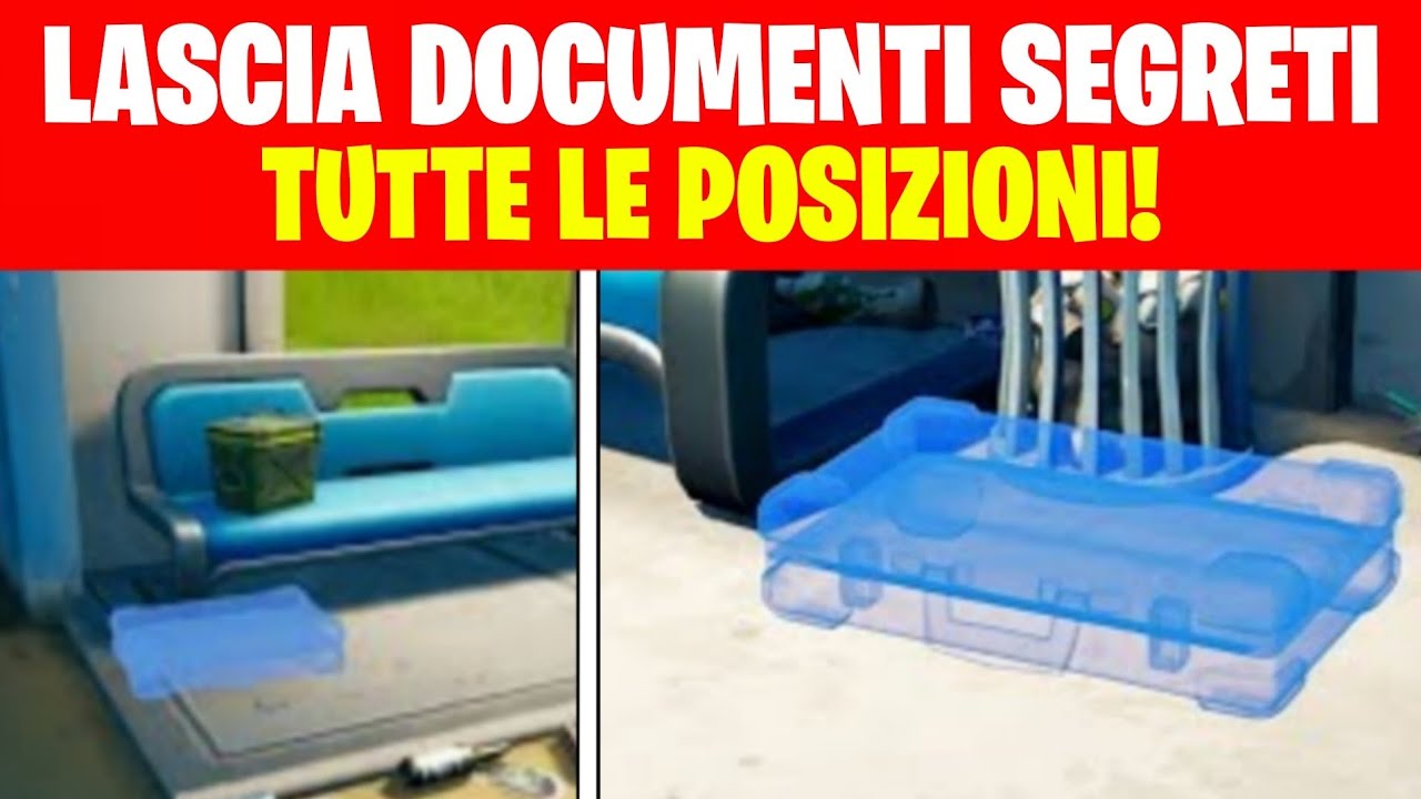 LASCIA UN DOCUMENTO SEGRETO A UNA FERMATA DELL'AUTOBUS - TUTTE LE POSIZIONI! - Fortnite ITA