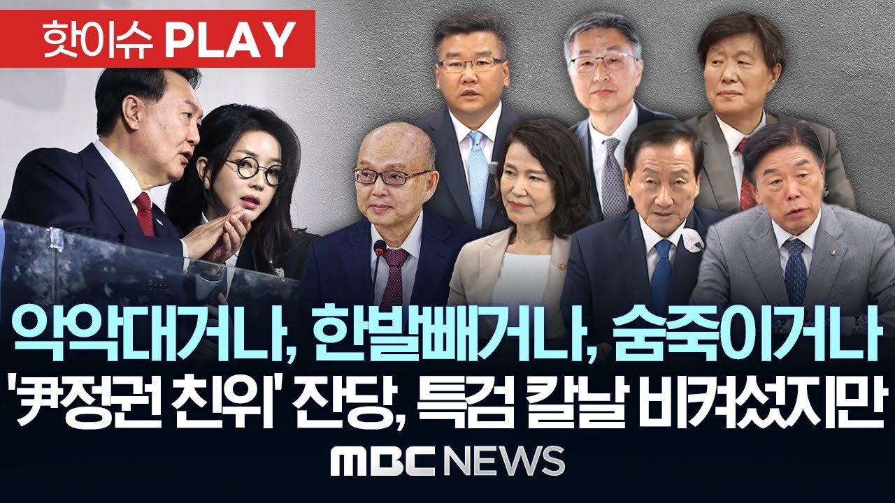 악악대거나, 한발빼거나, 숨죽이거나..'尹정권 친위' 잔당, 특검 칼날은 비켜갔지만.. - [핫이슈PLAY] MBC뉴스 2025년 8월 9일