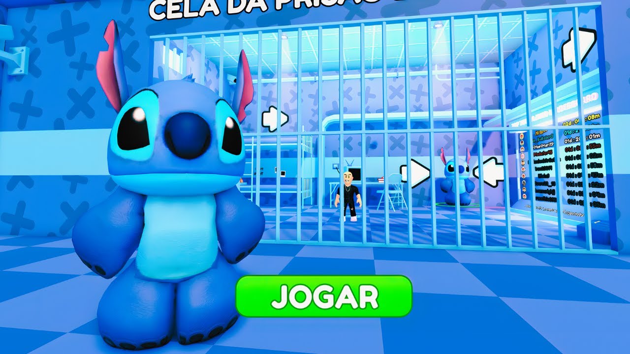 ESCAPEI DA PRISÃO DO STITCH BARRY'S PRISON RUN OBBY ROBLOX | GAMEPLAY 4K