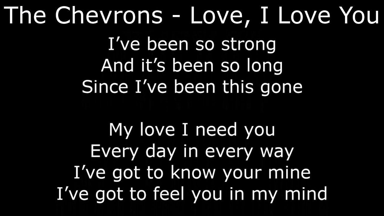 Northern Soul - The Chevrons - Love, I Love You  - With Lyrics