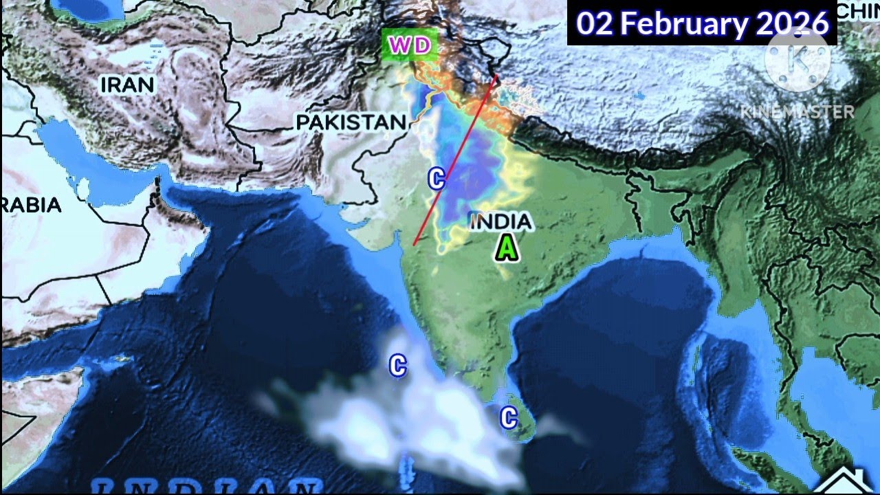January 2026 Next 25 Days Weather System Map Analysis Forecàst South Asia. 