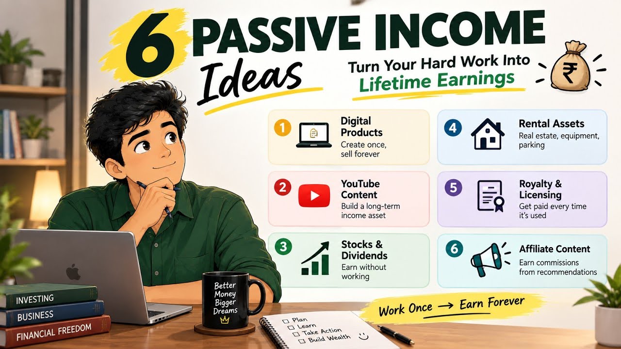 6 Passive Income Ideas That Actually Work | Turn Hard Work Into Lifetime Earnings ✅