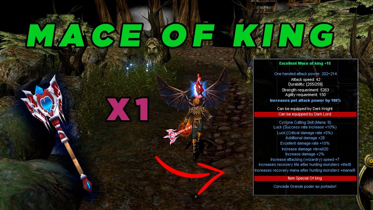Como adicionar Mace Of King no seu Mu Online + Bonus Final
