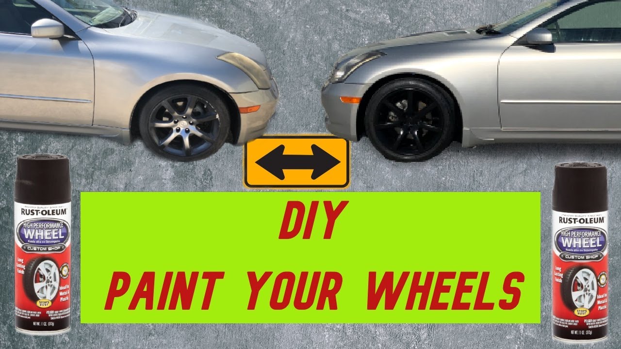 DIY - Paint Wheels Black with Rustoleum Spray Paint