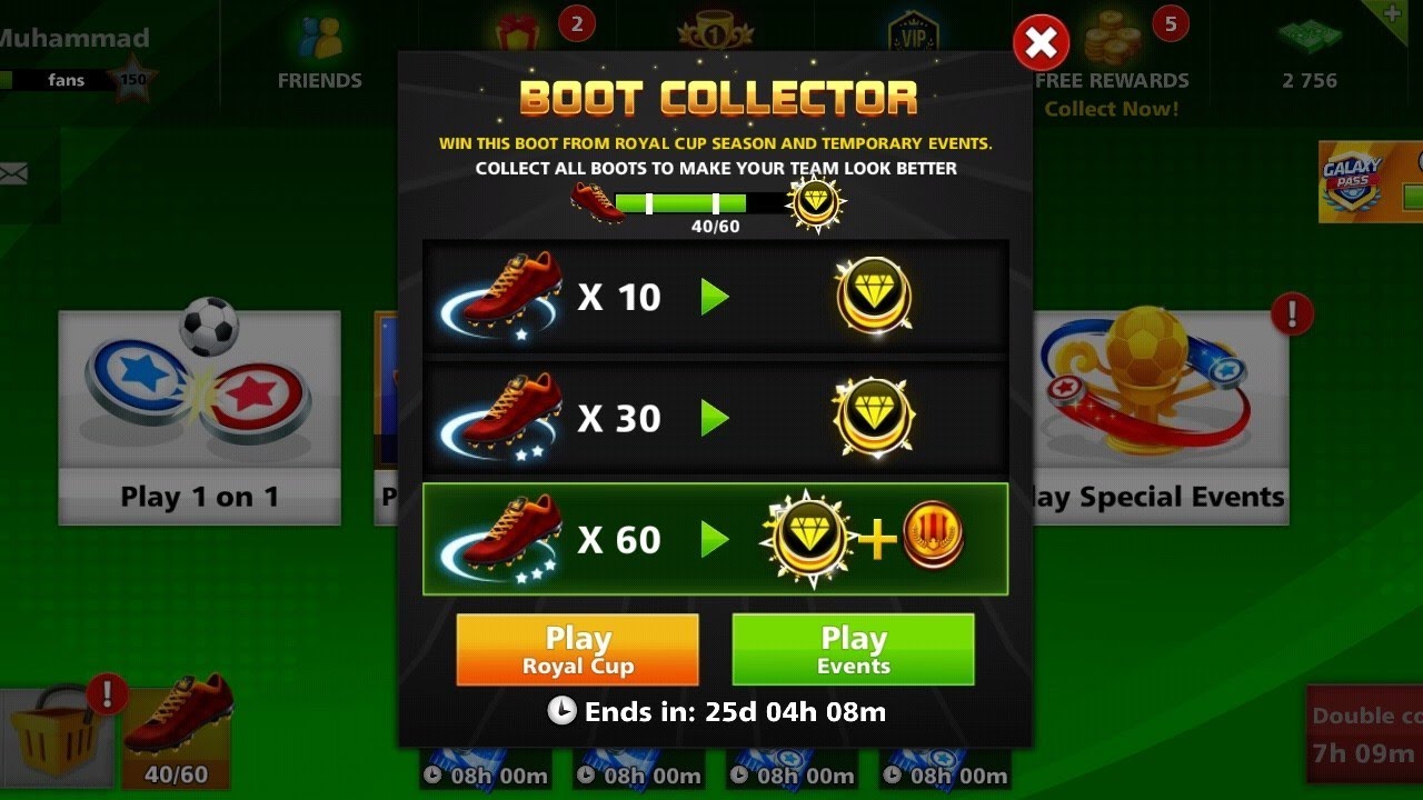 Soccer Stars Royal Arena Live. Road to 60 boots
