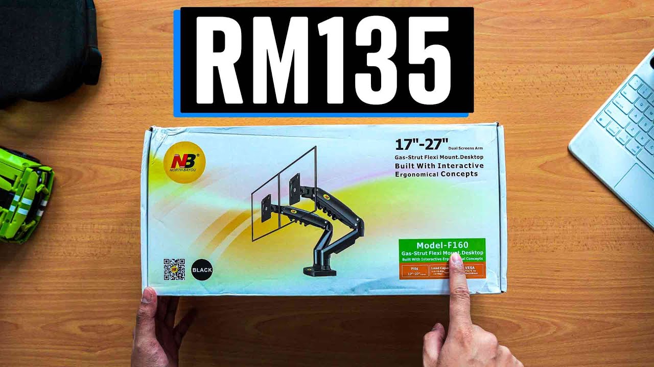 I bought the cheapest dual monitor gas strut arm on Shopee | North Bayou NB F160