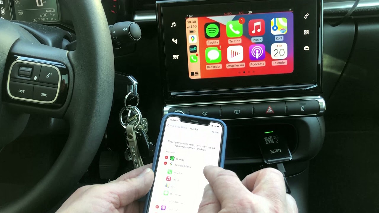 Tr&aring;dl&oslash;s Apple CarPlay adapter - CellLine