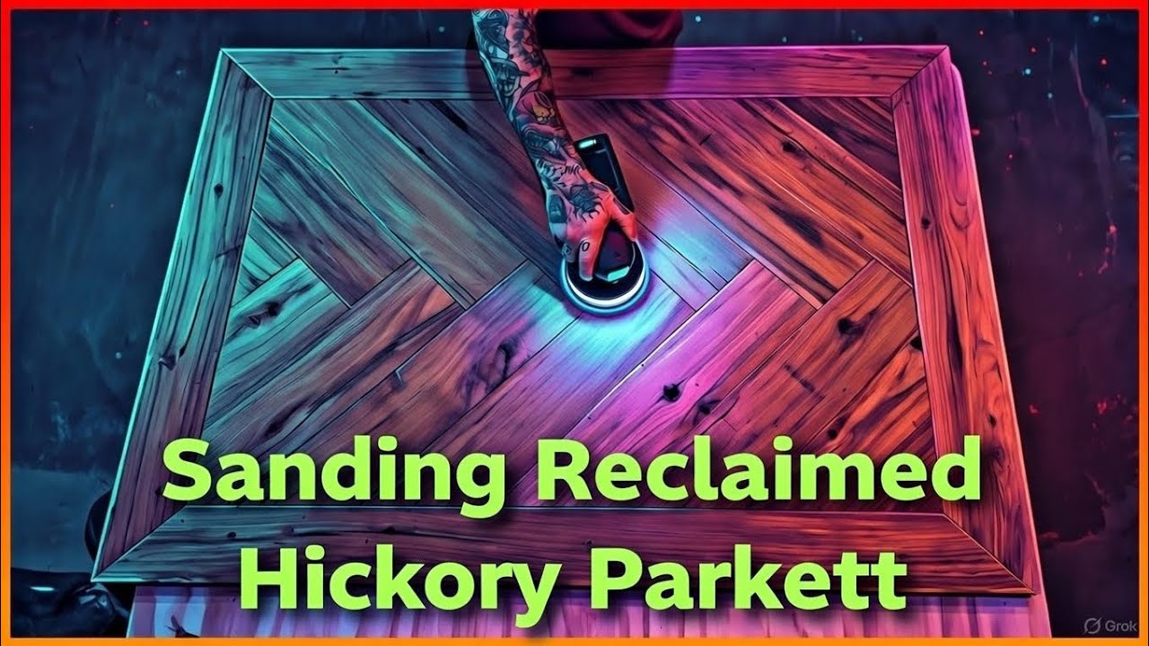 🔥 Reclaimed Hickory Parquet Gets INSANE Glow-Up with Festool Cordless Sander! ✨