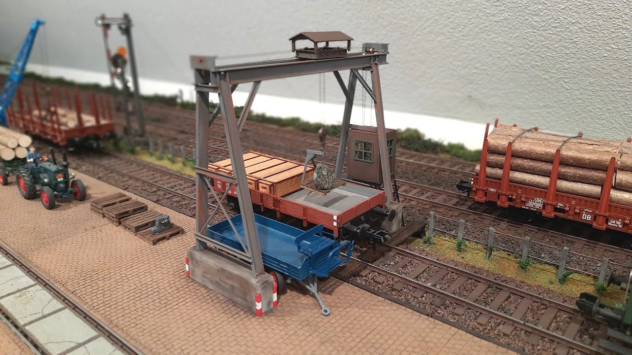 Bockkran Funktionsmodell in Spur 1