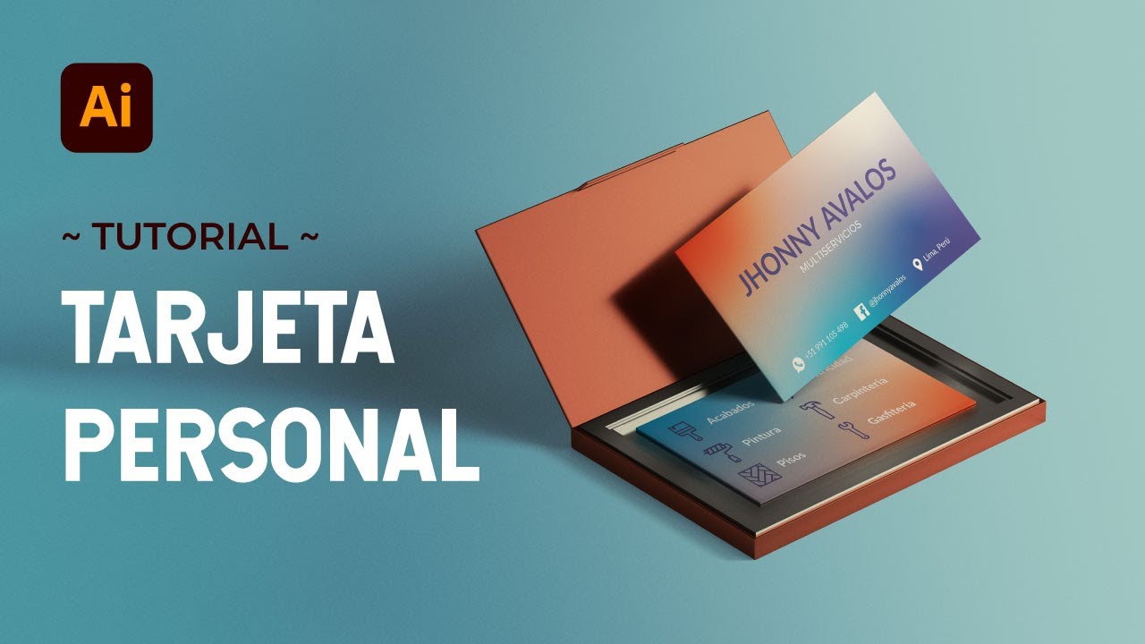 🪧 Diseño TARJETAS de PRESENTACIÓN en ILLUSTRATOR + Plantilla