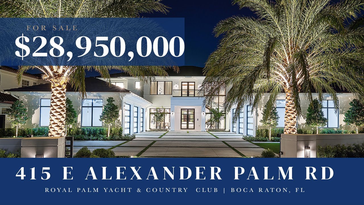 Newly Complete! $28.95M Waterfront Estate in Royal Palm Yacht & Country Club