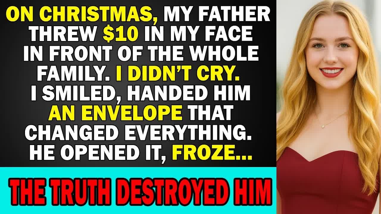 On Christmas, My Father Threw $10 in My Face, Then I Gave Him an Envelope That Changed Everythin