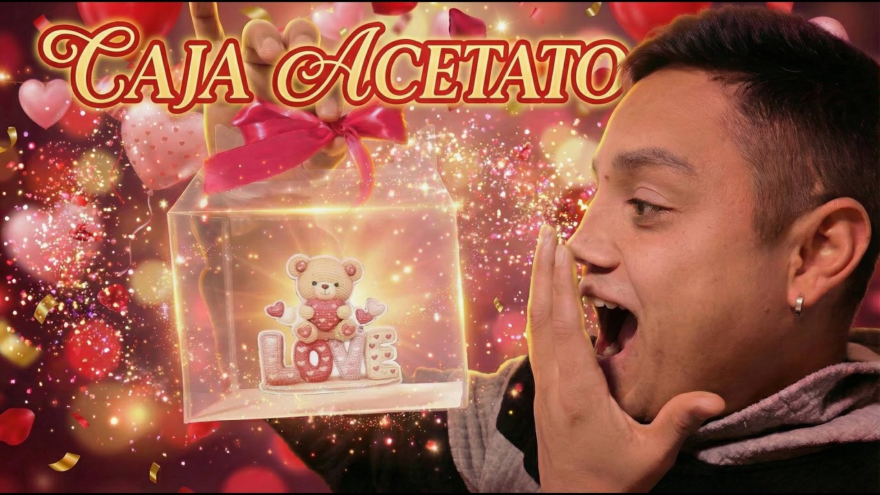 Cómo hacer una CAJA DE ACETATO para San Valentín | Papelería Creativa