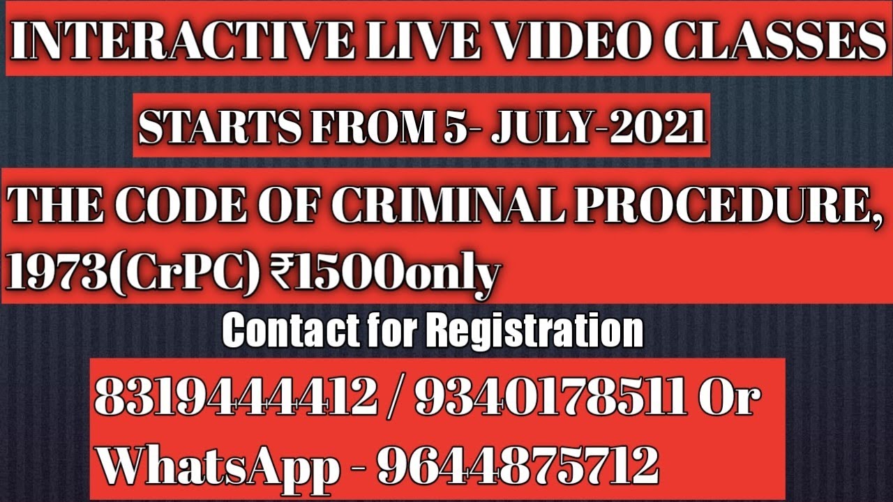 Online classes for Crpc
