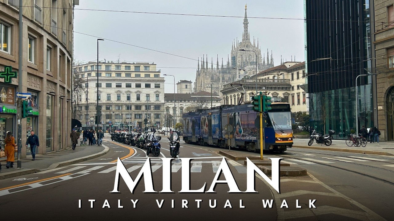 Historic Milan , Italy 🇮🇹 | Walking the City Centre • Winter 4K UHD