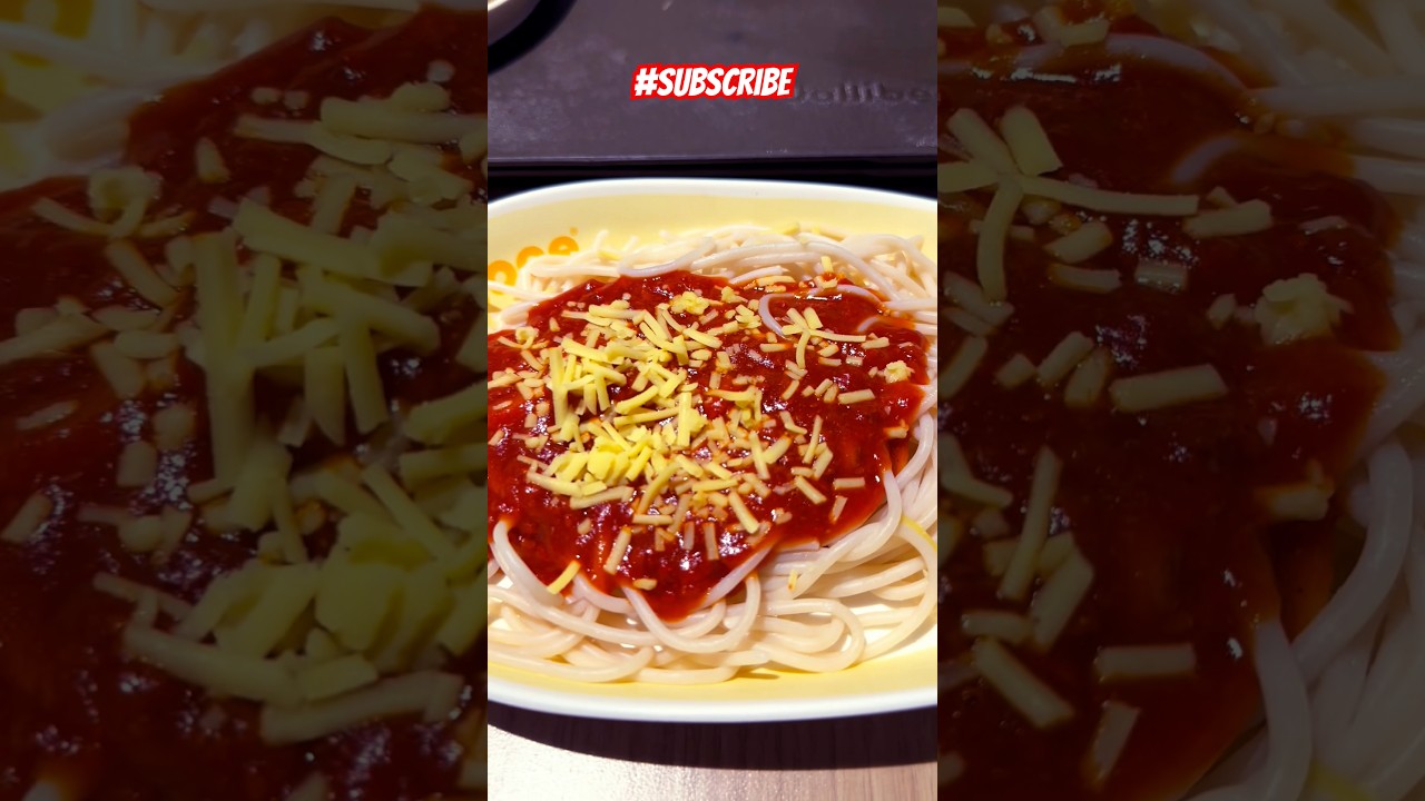 Jollibee Pinoy Spaghetti .. so Yummy! 🤤 #subscribe #foodie #shorts