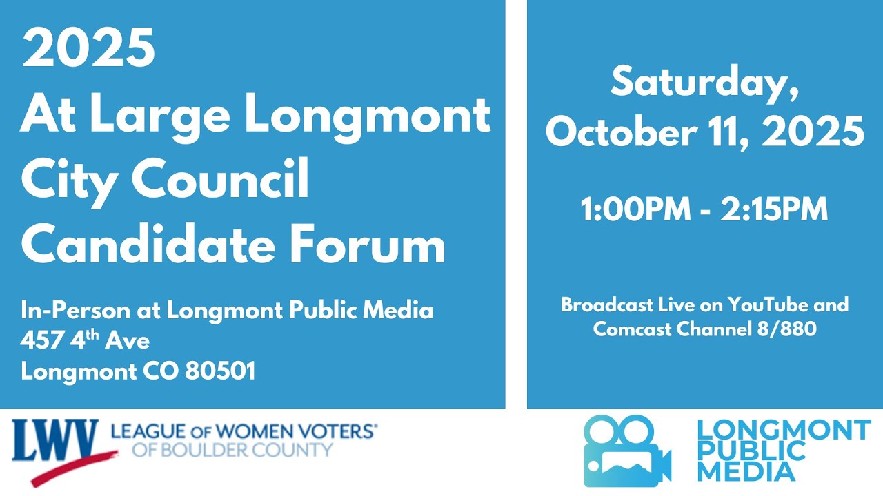 2025 At Large Longmont City Council Candidate Forum