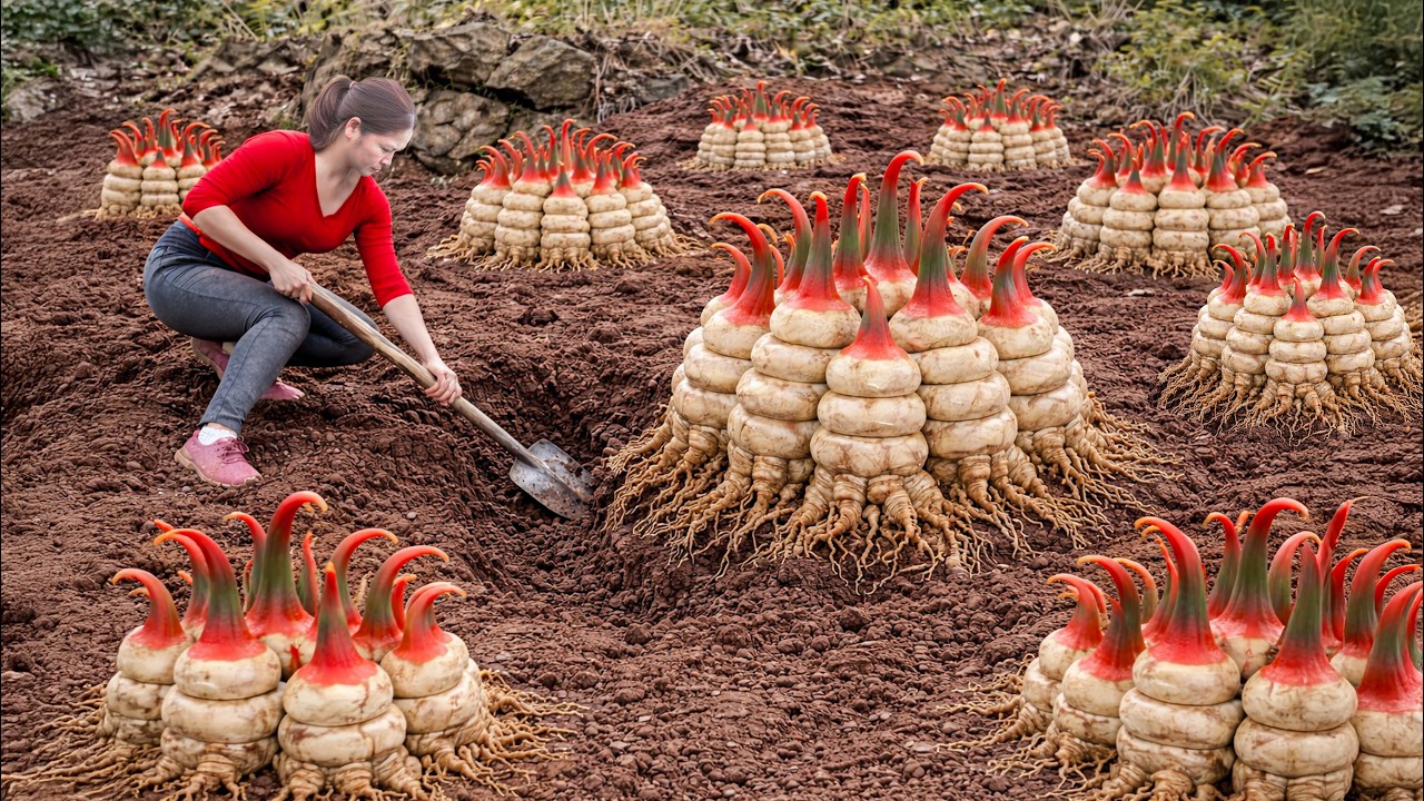 Harvesting Wild Roots from the Forest | Ancient Forest Cooking & Traditional Wild Food