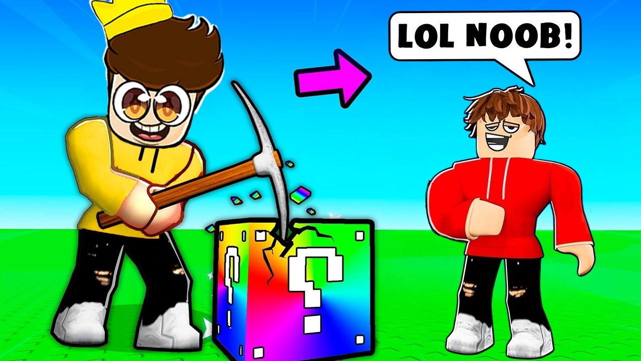 I UNLOCKED EVERY PICKAXE IN ROBLOX BREAK A LUCKY BLOCK!!