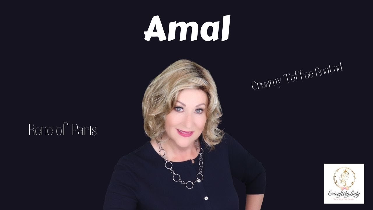 Rene of Paris AMAL wig review | Creamy Toffee Rooted |  Basic Cap | Crazy Wig Lady