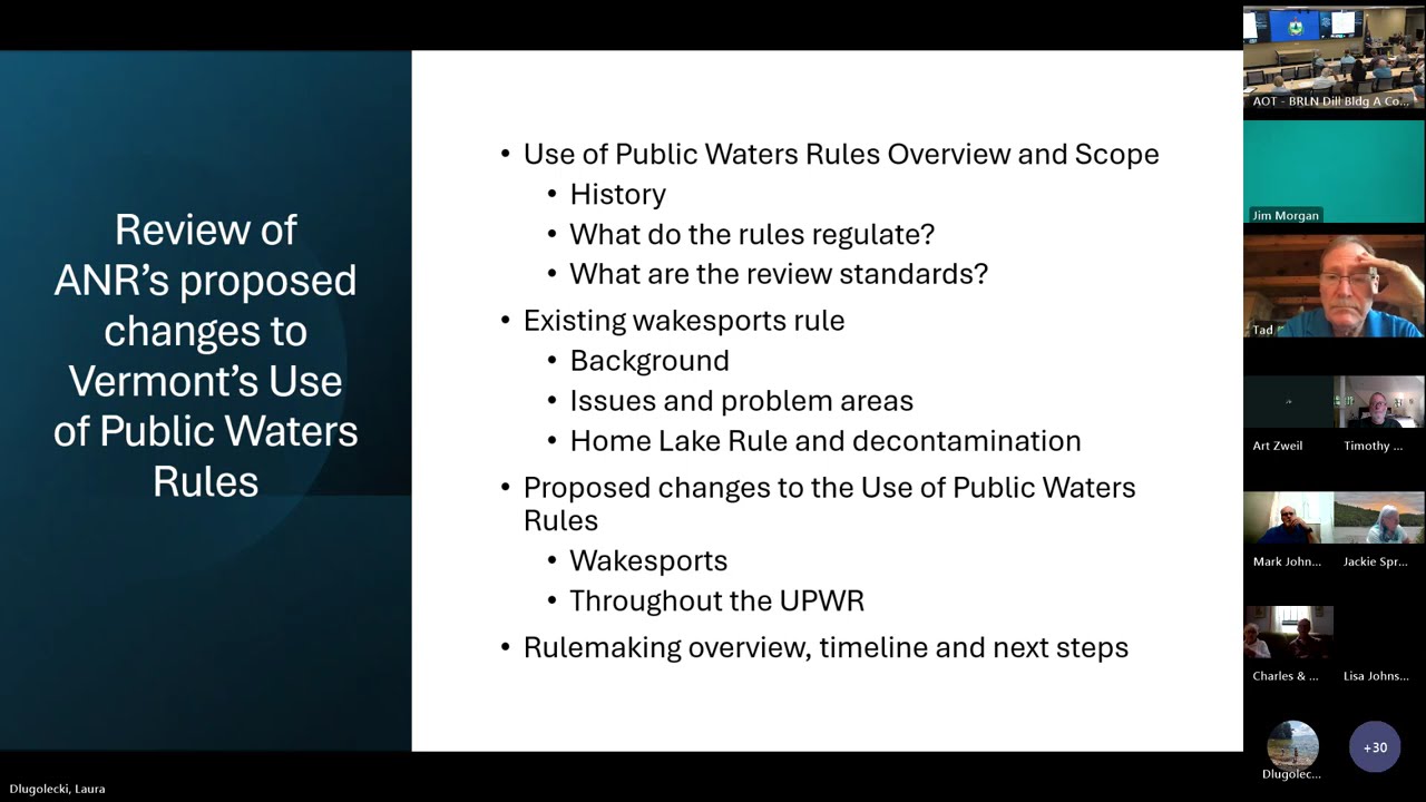 Use of Public Waters Rules Pre Rulemaking Public Meeting Barre 20250730 175611 Meeting Recording